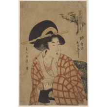 Estampe japonaise "Nowake No Ominaeshi" par Kitagawa Tsukimaro, 喜多川月麿 (Kitagawa TSUKIMARO)