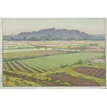 Japanese Print "Hikone Castle in Spring" by Yoshida Toshi, 吉田遠志 (Toshi Yoshida)