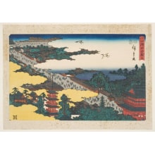 Estampe japonaise "Asakusa: Kinryuzan Buddhist Temple" par Utagawa Hiroshige, 歌川広重 (Utagawa Hiroshige I 歌川 広重)