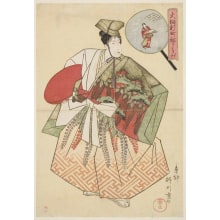 Japanischer Druck "Hatsufune-Dayu Of Nishi Ogi-Ya" von Yanagawa Shigenobu, 柳川重信 (Shigenobu Yanagawa)