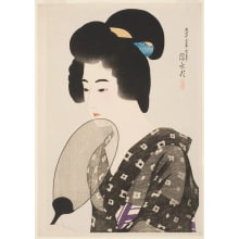 Estampe japonaise "Woman with Marumage Hairstyle" par Ito Shinsui, 伊東深水 (Ito Shinsui)
