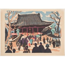 Japanischer Druck "Asakusa Kwannon (Temple)" von SAITO Kiyoshi
