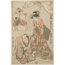 Estampe japonaise "A Distinguished Woman Acrobat" par Kitagawa Utamaro, 喜多川歌麿 (Kitagawa Utamaro I 喜多川 歌麿)