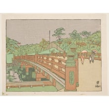 Japanischer Druck "Benkei Bridge" von Sekino Jun'ichiro, 関野準一郎 (SEKINO Jun-Ichiro)