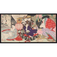 Japanese Print "A Woman saving the Nation: A chronicle of Great Peace" by Tsukioka Yoshitoshi, 月岡芳年 (Tsukioka Yoshitoshi 月岡 芳年)