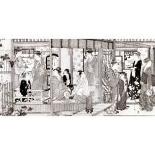Hosoda Eishi, 細田栄之 (Hosoda Eishi)创作的日本版画《Asagao》
