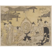 Hosoda Eishi, 細田栄之 (Eishi, Hosoda)创作的日本版画《The Maple Fete》