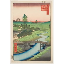 Utagawa Hiroshige, 歌川広重 (Utagawa Hiroshige I 歌川 広重)による浮世絵「Furukawa River, Hiroo (Hiroo Furukawa)」