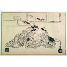 Okumura Masanobu, 奥村政信 (Okumura Masanobu 奥村 政信)による浮世絵「Fashionable Kanzan and Jittoku」