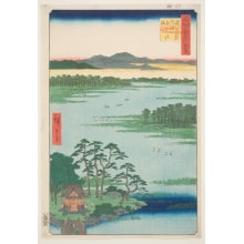 Utagawa Hiroshige, 歌川広重 (Utagawa Hiroshige I 歌川 広重)による浮世絵「Benten Shrine at Inokashira Pond (Inokashira no ike Benten no yashiro)」