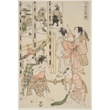 Japanischer Druck "Shobu-Uchi, A Game Played On Tango" von Torii Kiyonaga, 鳥居清長 (Torii Kiyonaga)