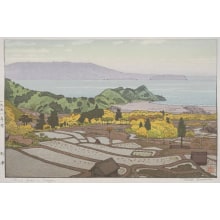 Japanischer Druck "Rice Fields in Suizu" von Yoshida Toshi, 吉田遠志 (Toshi Yoshida)