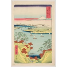 Japanese Print "The Tone River at Kōnodai (Kōnodai Tonegawa)" by Utagawa Hiroshige, 歌川広重 (Utagawa Hiroshige I 歌川 広重)