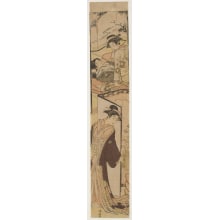 Torii Kiyonaga, 鳥居清長 (Torii Kiyonaga)による浮世絵「Glimpse into the Room of a Courtesan」