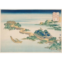 Katsushika Hokusai, 葛飾北斎 (Katsushika Hokusai 葛飾 北斎)による浮世絵「The Sound of the Lake at Rinkai (Rinkai kosei)」