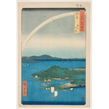 Utagawa Hiroshige, 歌川広重 (Utagawa Hiroshige I 歌川 広重)による浮世絵「Tsushima Province: A Fine Evening on the Coast」