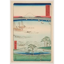 Japanese Print "Kurodo Bay in Kazusa Province (Kazusa Kurodo no ura)" by Utagawa Hiroshige, 歌川広重 (Utagawa Hiroshige I 歌川 広重)