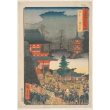 Utagawa Hiroshige, 歌川広重 (Utagawa Hiroshige I 歌川 広重)による浮世絵「Edo: The Asakusa Fair (Edo Asakusa no ichi)」