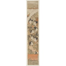 Isoda Koryusai, 磯田湖龍齋 (Isoda Koryūsai 磯田 湖龍齋)による浮世絵「Parody of the Seven Gods of Good Fortune in their Treasure Ship」