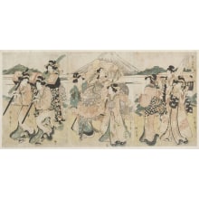 Japanese Print "A Likening Picture Of Narihira On His Eastern Journey" by Kitagawa Utamaro II 二代 喜多川 歌麿