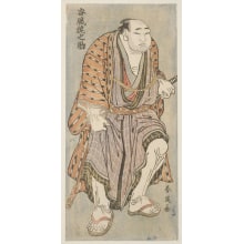 Japanischer Druck "Portrait of the Wrestler Tanikaze Kajinosuke" von Katsukawa Shun'ei, 勝川春英 (Katsukawa Shunei)