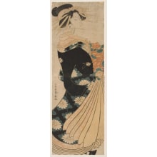 Japanese Print "A Courtesan" by Katsukawa Shunsen, 勝川春扇 (Katsukawa Shunsen 勝川 春扇)