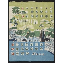 Estampe japonaise "June - Calendar 1976" par Nishijima, Takeshi