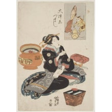 Utagawa Kunisada, 歌川国貞 (Utagawa Kunisada I 歌川 国貞)による浮世絵「Woman Drinking Tea」