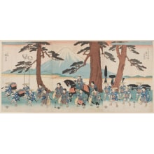 Japanese Print "Juvenile Procession Travel Imitation" by Utagawa Hiroshige, 歌川広重 (Utagawa Hiroshige I 歌川 広重)