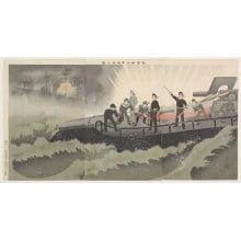 Norichikaによる浮世絵「Picture of Torpedo Boat about to Fire a Torpedo」