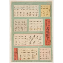 Utagawa Hiroshige, 歌川広重 (Utagawa Hiroshige I 歌川 広重)による浮世絵「Title Page and Contents with the Names of the Provinces and Places Illustrated」