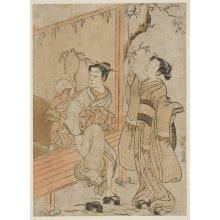 Isoda Koryusai, 磯田湖龍齋 (Isoda Koryūsai 磯田 湖龍齋)による浮世絵「A Winter Morning Scene」