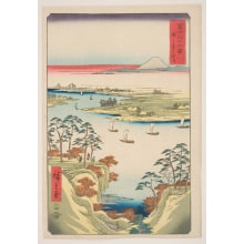 Japanese Print "The Tone River at Kōnodai (Kōnodai Tonegawa)" by Utagawa Hiroshige, 歌川広重 (Utagawa Hiroshige I 歌川 広重)