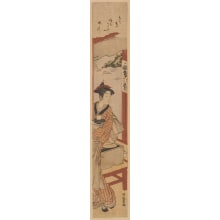Isoda Koryusai, 磯田湖龍齋 (Isoda Koryūsai 磯田 湖龍齋)による浮世絵「Teahouse waitress」