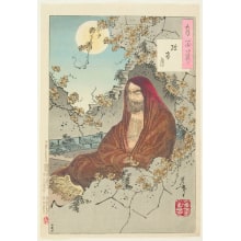 Japanese Print "The Moon Through a Crumbling Window" by Tsukioka Yoshitoshi, 月岡芳年 (Tsukioka Yoshitoshi 月岡 芳年)