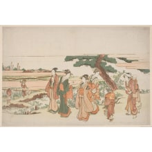 Katsushika Hokusai, 葛飾北斎 (Katsushika Hokusai 葛飾 北斎)による浮世絵「A Summer Outing」