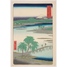 Japanese Print "The Jewel River in Musashi Province (Musashi Tamagawa)" by Utagawa Hiroshige, 歌川広重 (Utagawa Hiroshige I 歌川 広重)