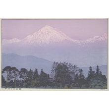 Japanese Print "Hayaharu Azumino; Azumino in Early Spring" by Yoshida Toshi, 吉田遠志 (Toshi Yoshida)