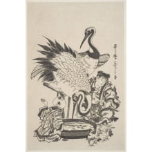 Japanischer Druck "Chinese Boys And White Cranes" von Kitagawa Utamaro, 喜多川歌麿 (Kitagawa Utamaro I 喜多川 歌麿)