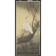 Japanischer Druck "White Heron" von Ito, Sozan
