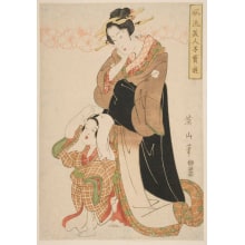 Estampe japonaise "The Dancing Game" par Kikugawa Eizan, 菊川英山 (Kikukawa Eizan 菊川 英山)