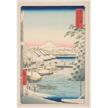 Japanese Print "The Riverbank at Sukiya in the Eastern Capital (Tōto Sukiyagashi)" by Utagawa Hiroshige, 歌川広重 (Utagawa Hiroshige I 歌川 広重)