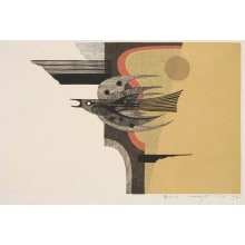 Estampe japonaise "Flight C (Tobu C)" par Fujita Fumio