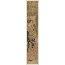 Torii Kiyonaga, 鳥居清長 (Torii Kiyonaga)による浮世絵「Yujo And Kamuro」