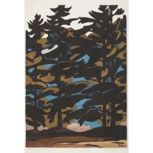 Japanese Print "Forest" by Inagaki Tomoo, 稲垣知雄 (Inagaki Tomoo)