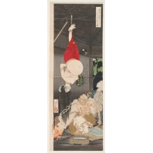 Japanese Print "Picture of the Lonely House on Adachigahara Moor in Oshu" by Tsukioka Yoshitoshi, 月岡芳年 (Tsukioka Yoshitoshi 月岡 芳年)