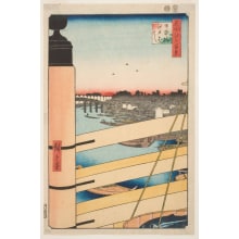 Utagawa Hiroshige, 歌川広重 (Utagawa Hiroshige I 歌川 広重)による浮世絵「Nihon Bridge and Edo Bridge (Nihonbashi Edobashi)」
