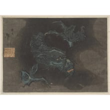 Japanese Print "A Dragon in a Storm Cloud" by Katsushika Taito II