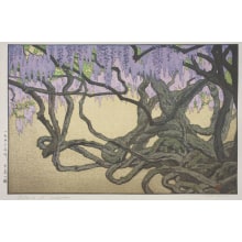 Estampe japonaise "Wisteria at Ushijima" par Yoshida Toshi, 吉田遠志 (Toshi Yoshida)