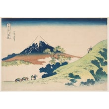 Estampe japonaise "Inume Pass in Kai Province (Kōshū Inume tōge)" par Katsushika Hokusai, 葛飾北斎 (Katsushika Hokusai 葛飾 北斎)